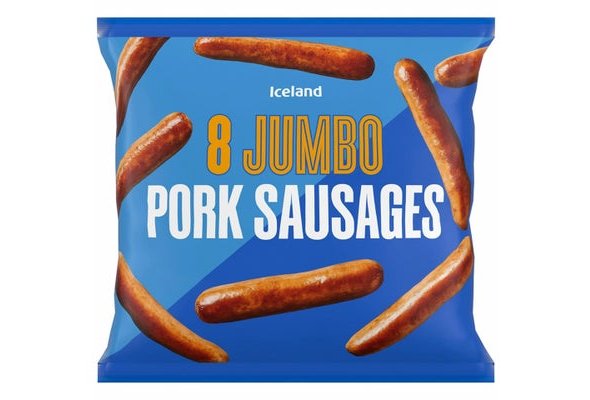 Iceland 8 (approx.) Jumbo Pork Sausages 800g
