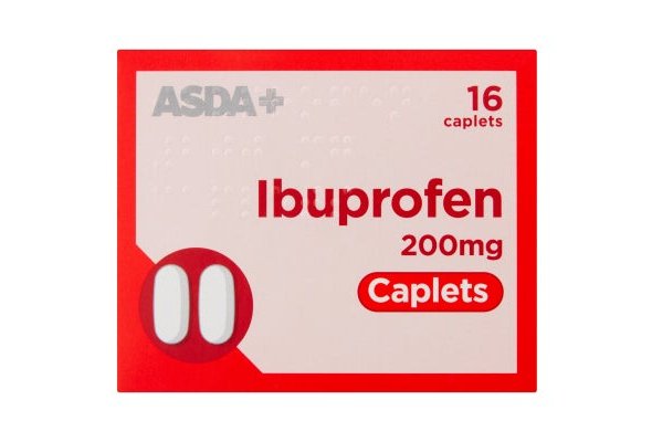 Asda Ibuprofen 200mg Caplets 16 Caplets