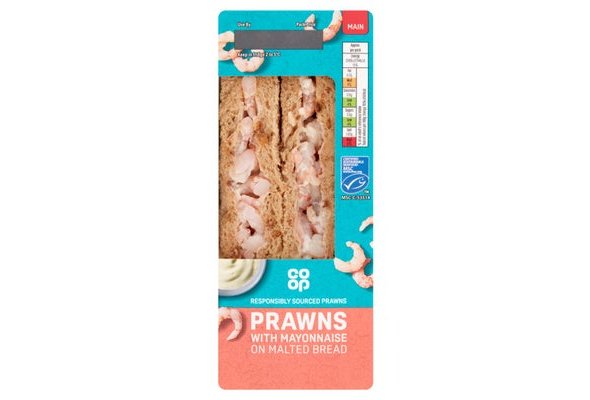 Co-op Prawn Mayo Sandwich