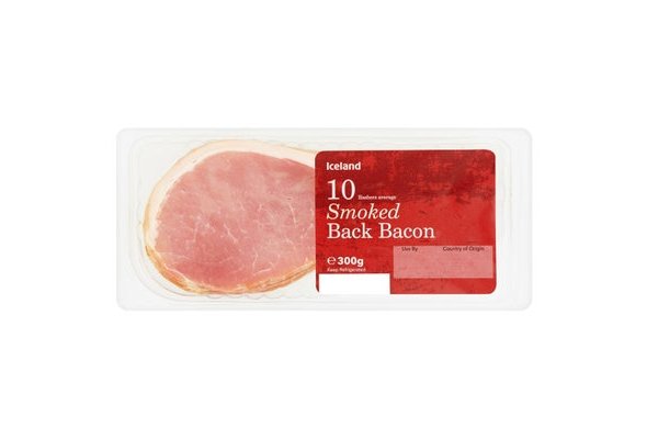 Iceland 10 Smoked Back Bacon 300g