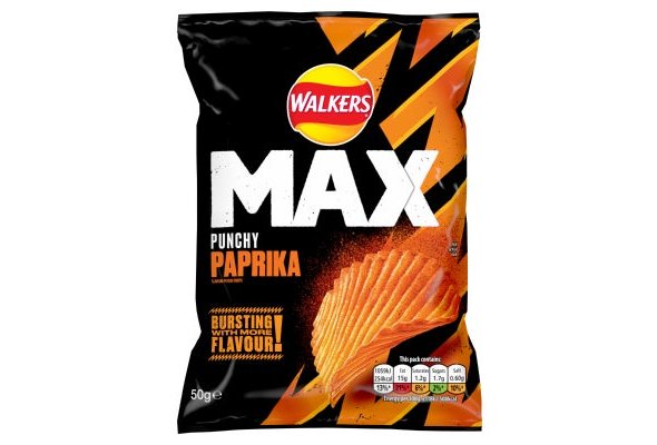 Walkers Max Paprika Crisps 50g