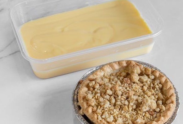 Apple Crumble with Custard