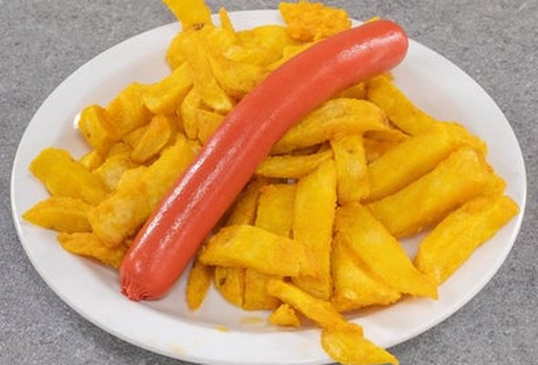 Large Hot Dog and Chips