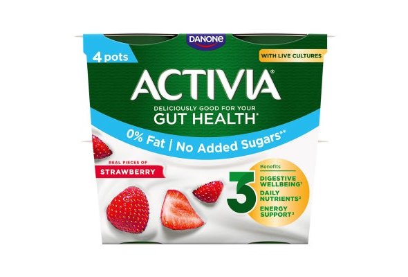 Activia Strawberry Gut Health 4 x 115g (460g)