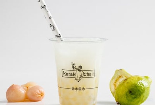Guava Cooler with Popping Lychee Bubbles
