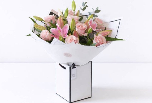 Beautifully Simple Luxury Pink Rose & Lily Bouquet