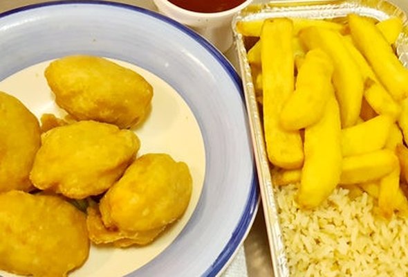 Fried Rice, Chips & Chicken Balls