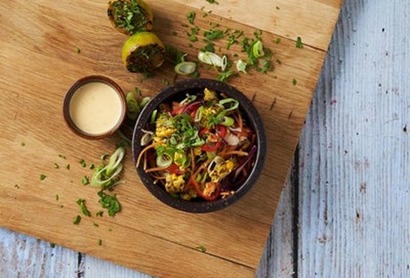 Charred corn slaw
