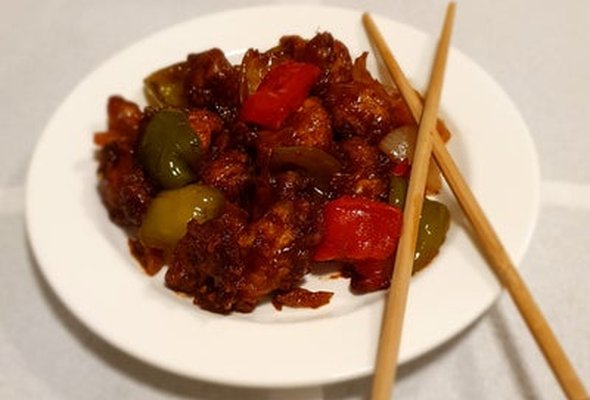 chilli chicken soya based