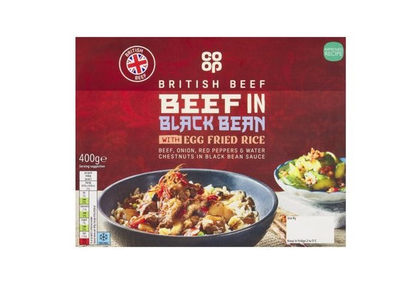 Co-op Beef in Black Bean with Egg Fried Rice 400g