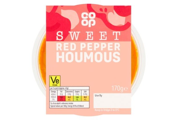 Co-op Red Pepper Houmous 170g