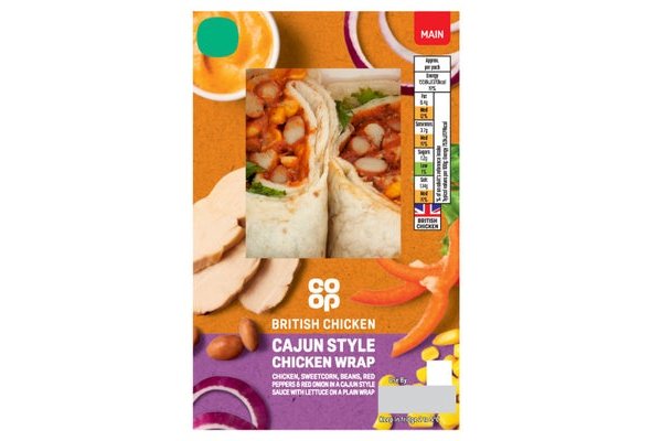 Co-op Cajun Chicken Wrap