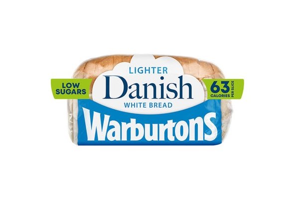 Warburtons Danish Lighter White Bread 400g