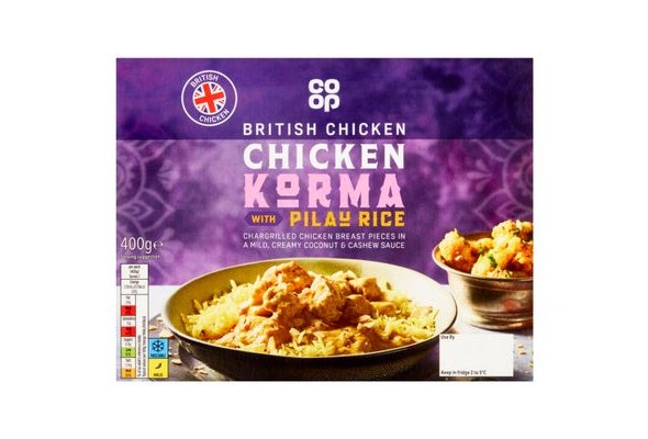 Co-op Chicken Korma & Pilau Rice 425g