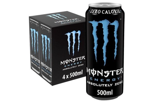 Monster Energy Drink Absolutely Zero Sugar 4 x 500ml