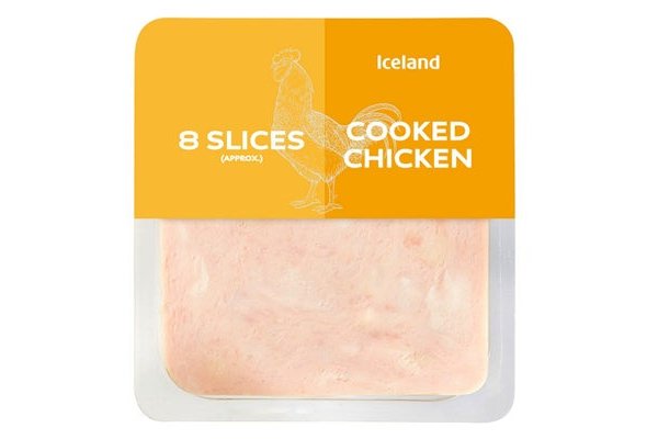 Iceland 10 Slices (approx.) Cooked Chicken 115g