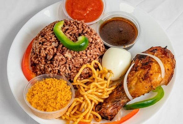Waakye & Grilled Chicken
