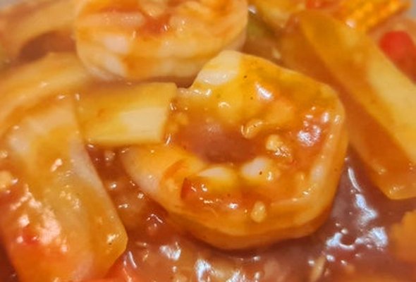 King Prawn with Szechuan Style