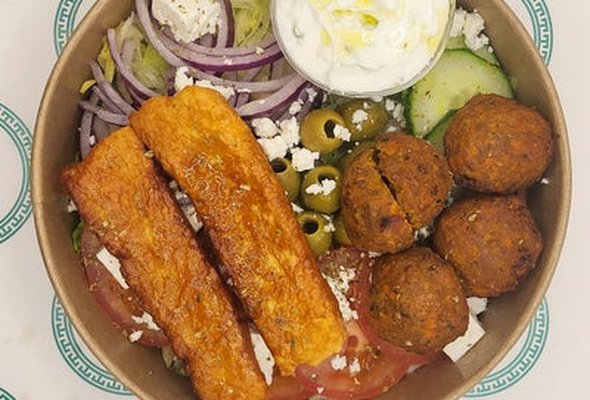 Halloumi & Falafel Salad Bowl