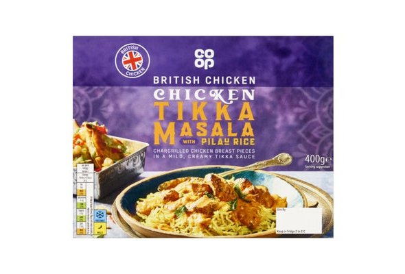 Co-op British Chicken Tikka Masala with Pilau Rice 400g