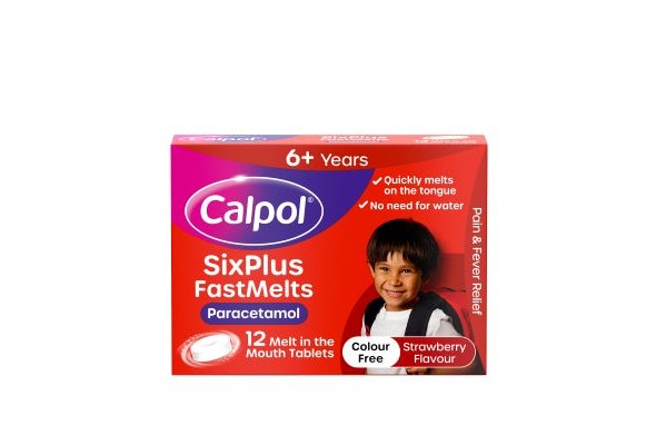 Calpol SixPlus Fast Melts Paracetamol Strawberry Flavour 6+ Years 12s