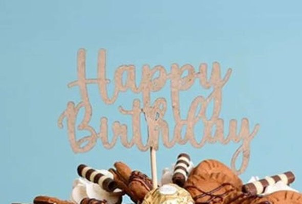 Happy Birthday Topper (Rustic) TP016