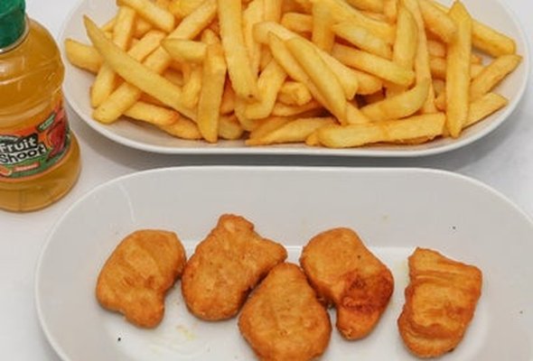 Kids Chicken Nuggets with Fries and Drinks