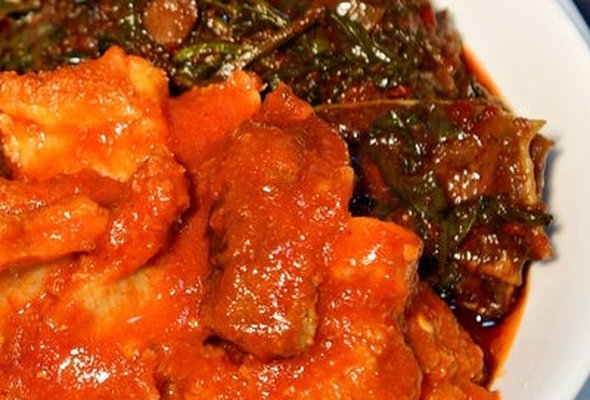 Efo Riro Soup with Assorted Meat
