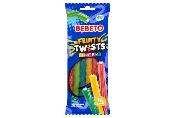 Bebeto Fruity Twists Fruit Mix Soft Sweets 180g