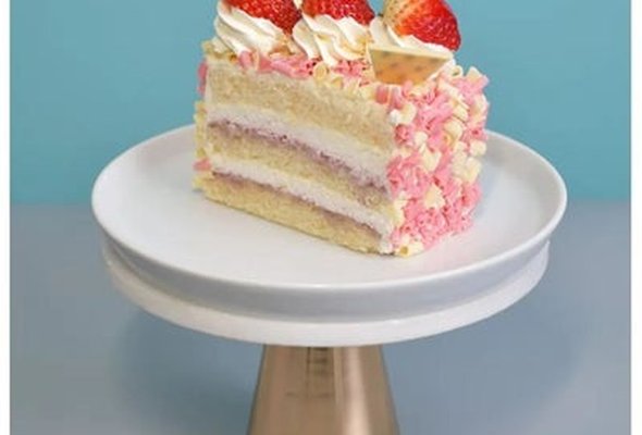 Strawberry Blossom Cake Slice