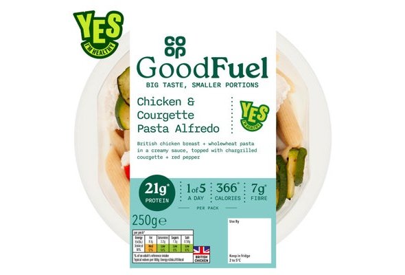 Co-op Goodfuel Chicken & Courgette Pasta Alfredo 250g