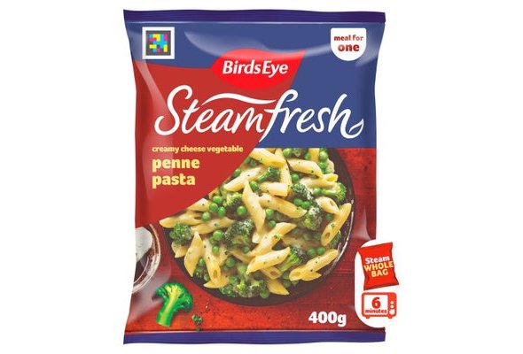 Birds Eye Steamfresh Creamy Cheese Vegetable Penne Pasta Steam Whole Bag 400g