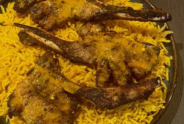Grilled Lamb chops & Rice