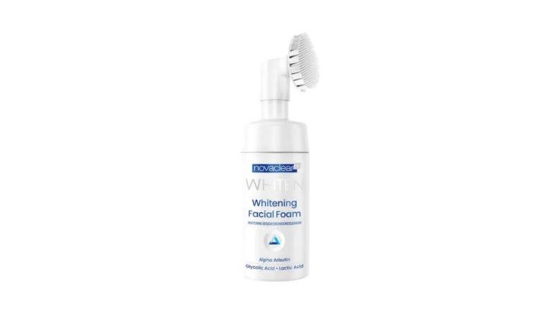 Novaclear Whitening Facial Foam with Alpha Arbutin, Glycolic Acid & Lactic Acid 100 ml