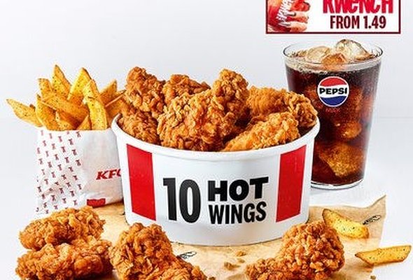 Hot Wings Meal: 10 pc 🔥