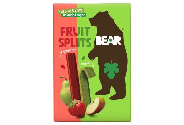 Bear 5 Fruit Splits Strawberry & Apple 100g