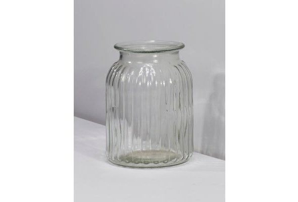 Ribbed Glass Vase