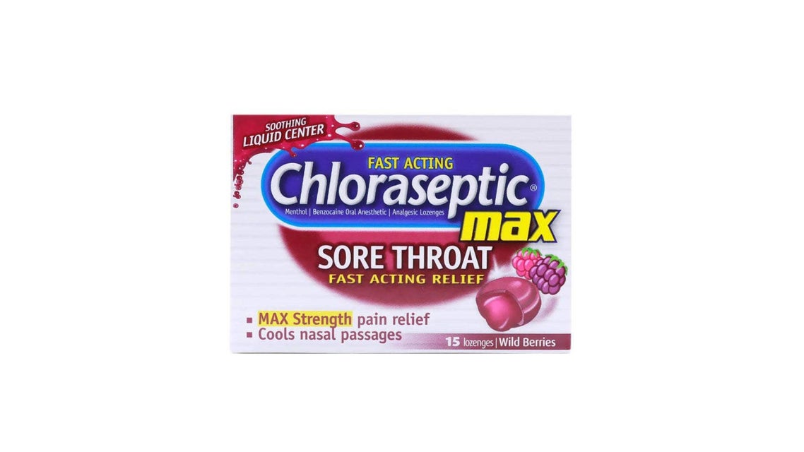 Chloraseptic Max Sore Throat Relief Lozenges, Wild Berries Flavor, 15pcs - Fast Acting