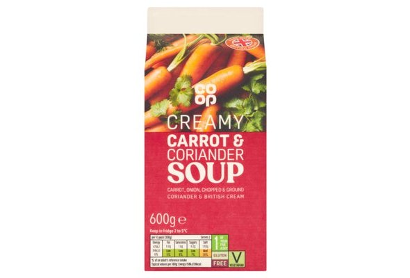Co-op Carrot & Coriander Soup 600G