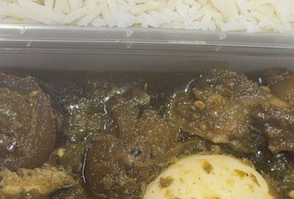 White Rice with Ayamase Sauce