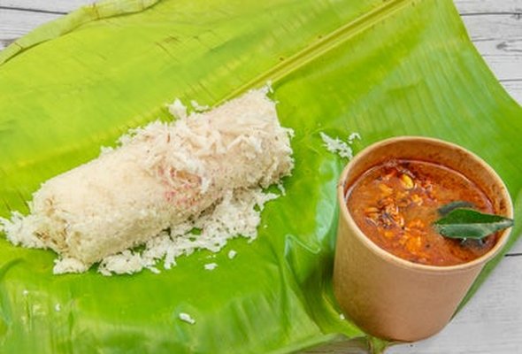 Steam Rice/Puttu with Fish Curry