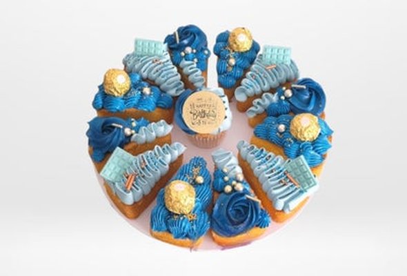 Denim Blue Pizza Cake