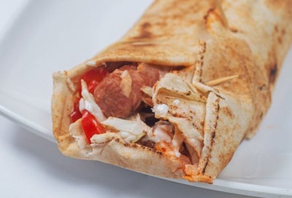 Beef suya Shawarma