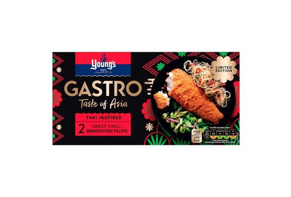 Young's Gastro Limited Edition Thai Inspired 2 Sweet Chilli Breaded Fish Fillets 270g