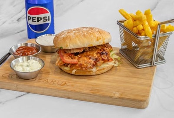Chicken shawarma burger
