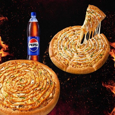 2 Large Pizzas with Drink