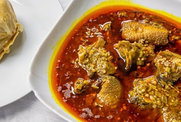 Kenkey & Okro Soup Fish