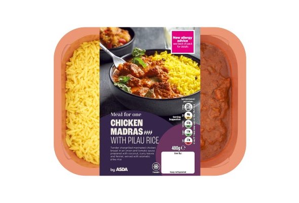 Asda Meal for One Chicken Madras with Pilau Rice 400g