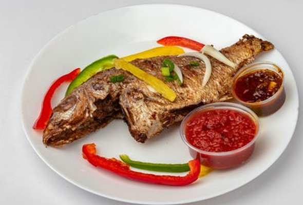 Fried Fish (Large Snappers) & Fried Plantain