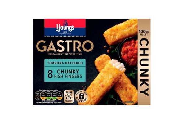 Young's Gastro 8 Tempura Battered Chunky Fish Fingers 320g